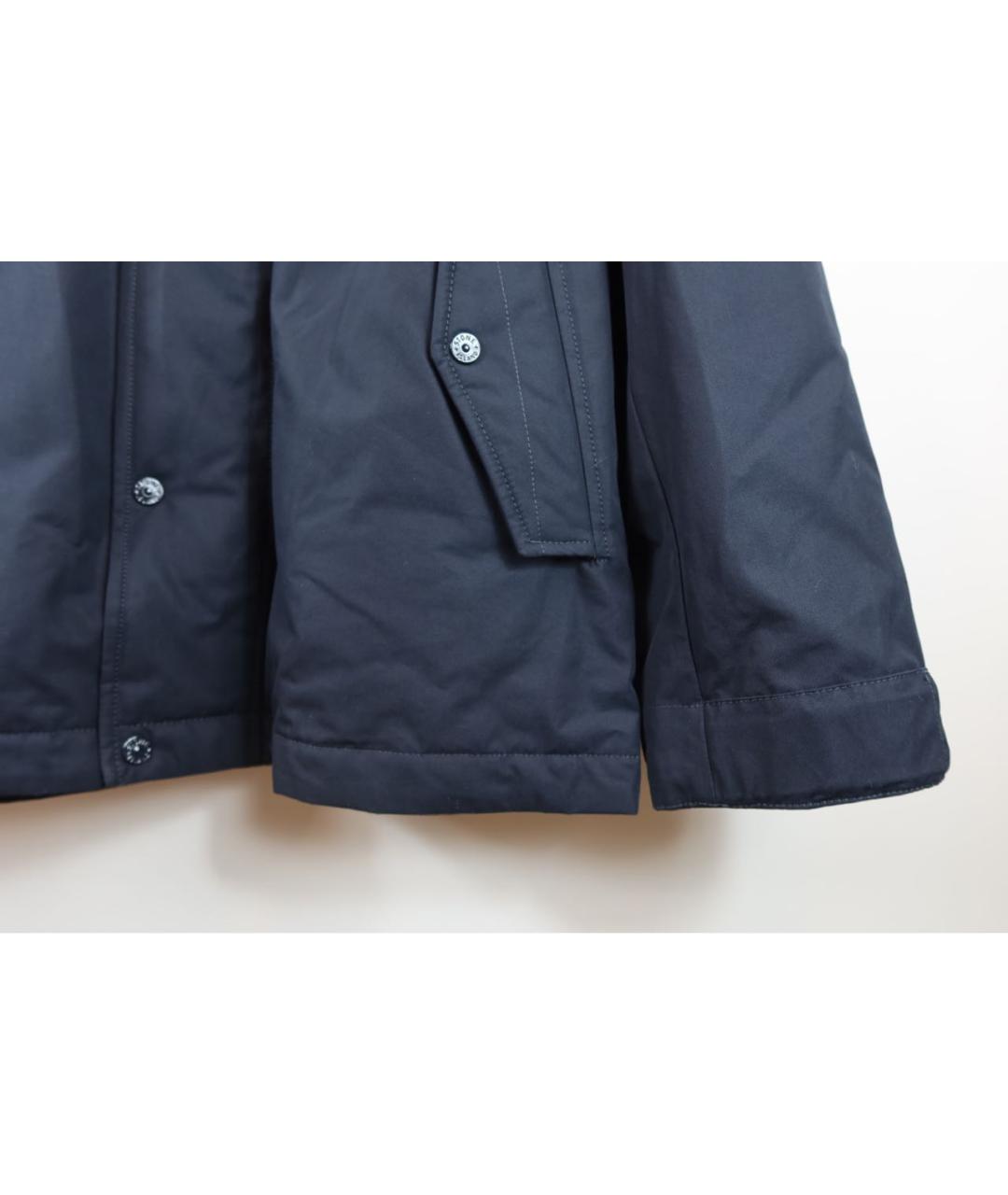 STONE ISLAND Темно-синяя хлопковая парка, фото 3