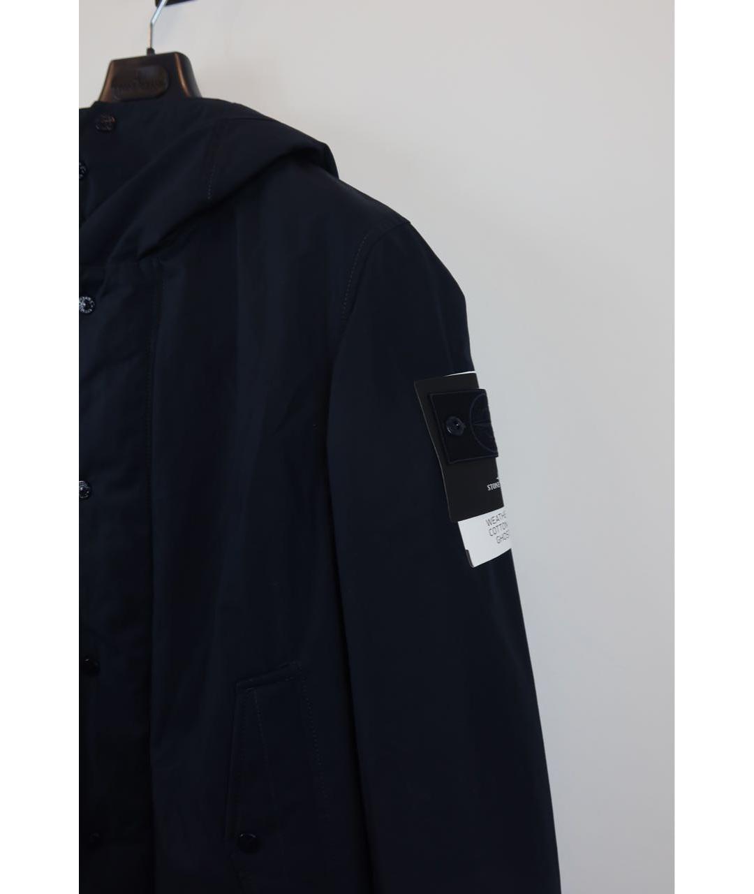 STONE ISLAND Темно-синяя хлопковая парка, фото 4