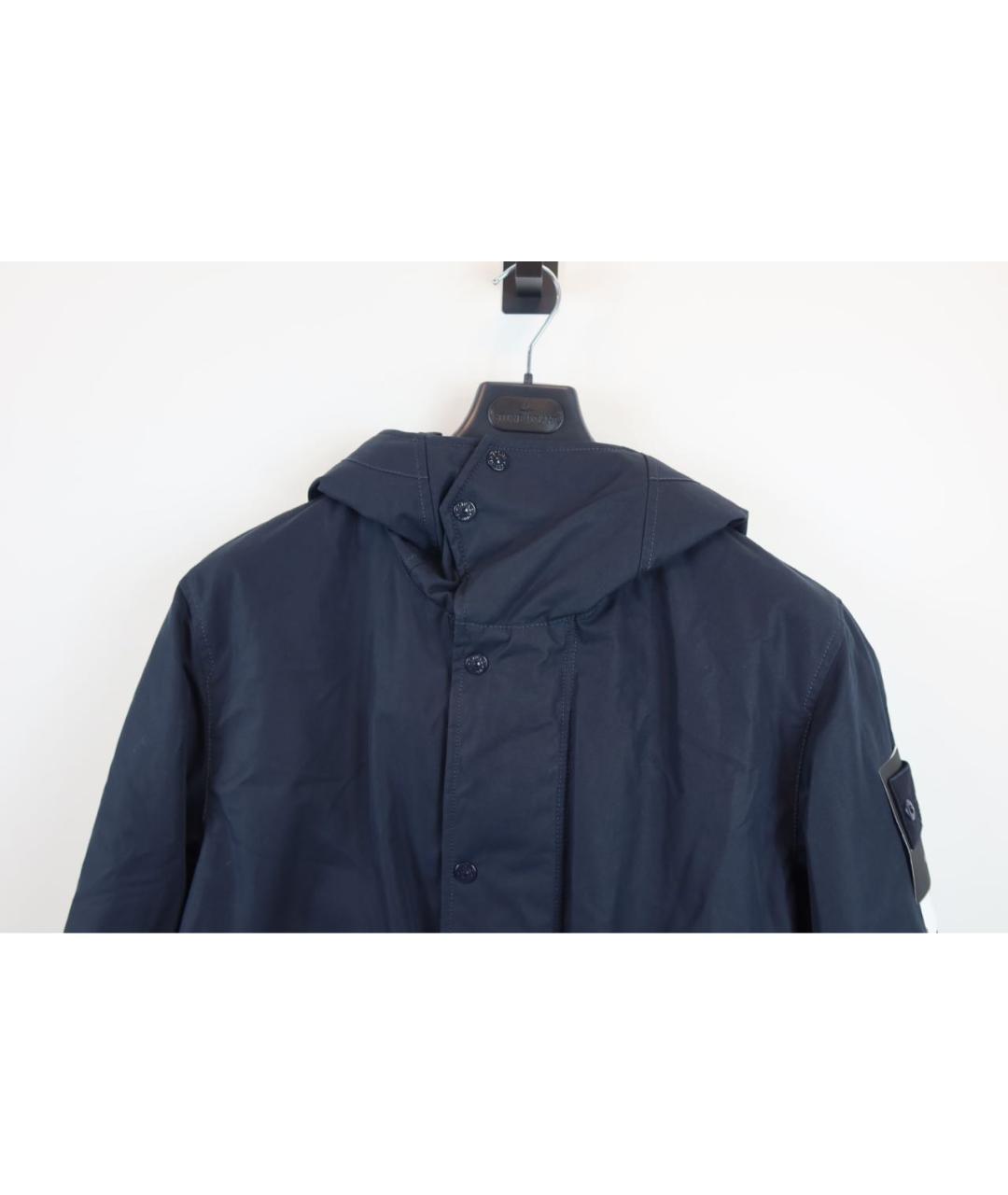 STONE ISLAND Темно-синяя хлопковая парка, фото 2