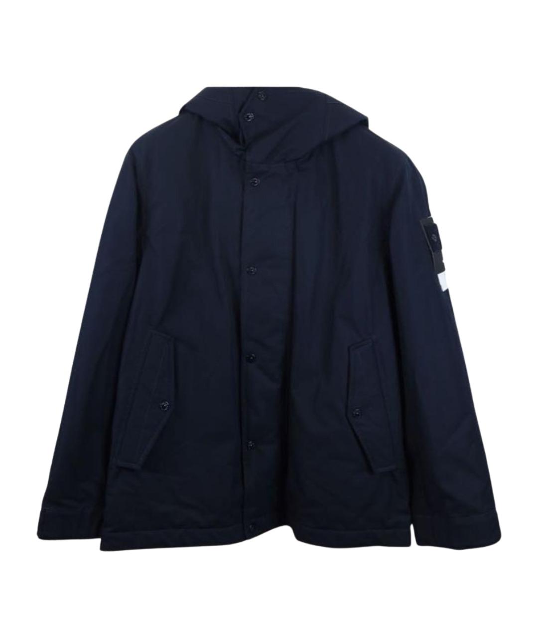 STONE ISLAND Темно-синяя хлопковая парка, фото 1
