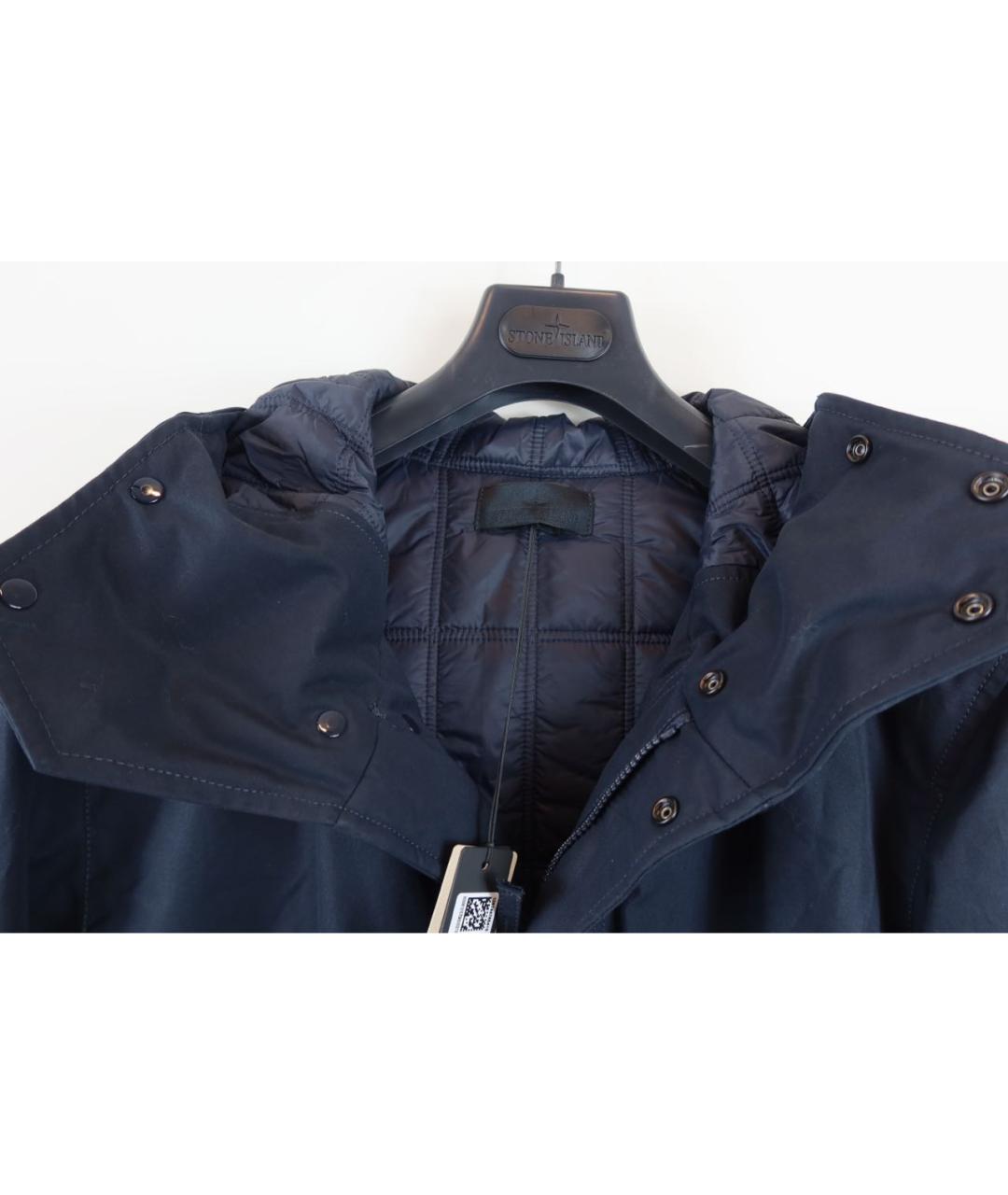 STONE ISLAND Темно-синяя хлопковая парка, фото 7