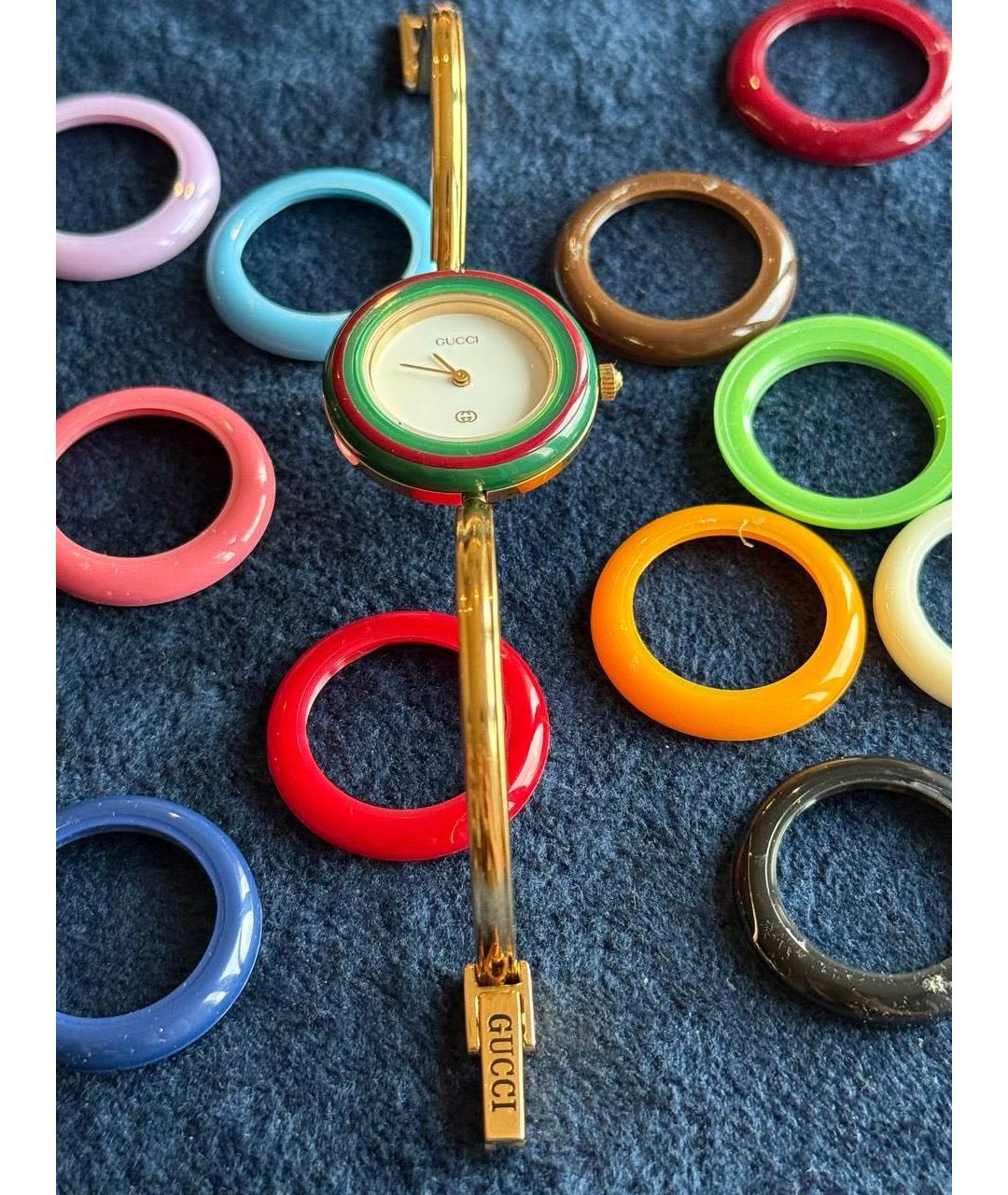 GUCCI Золотые часы, фото 3