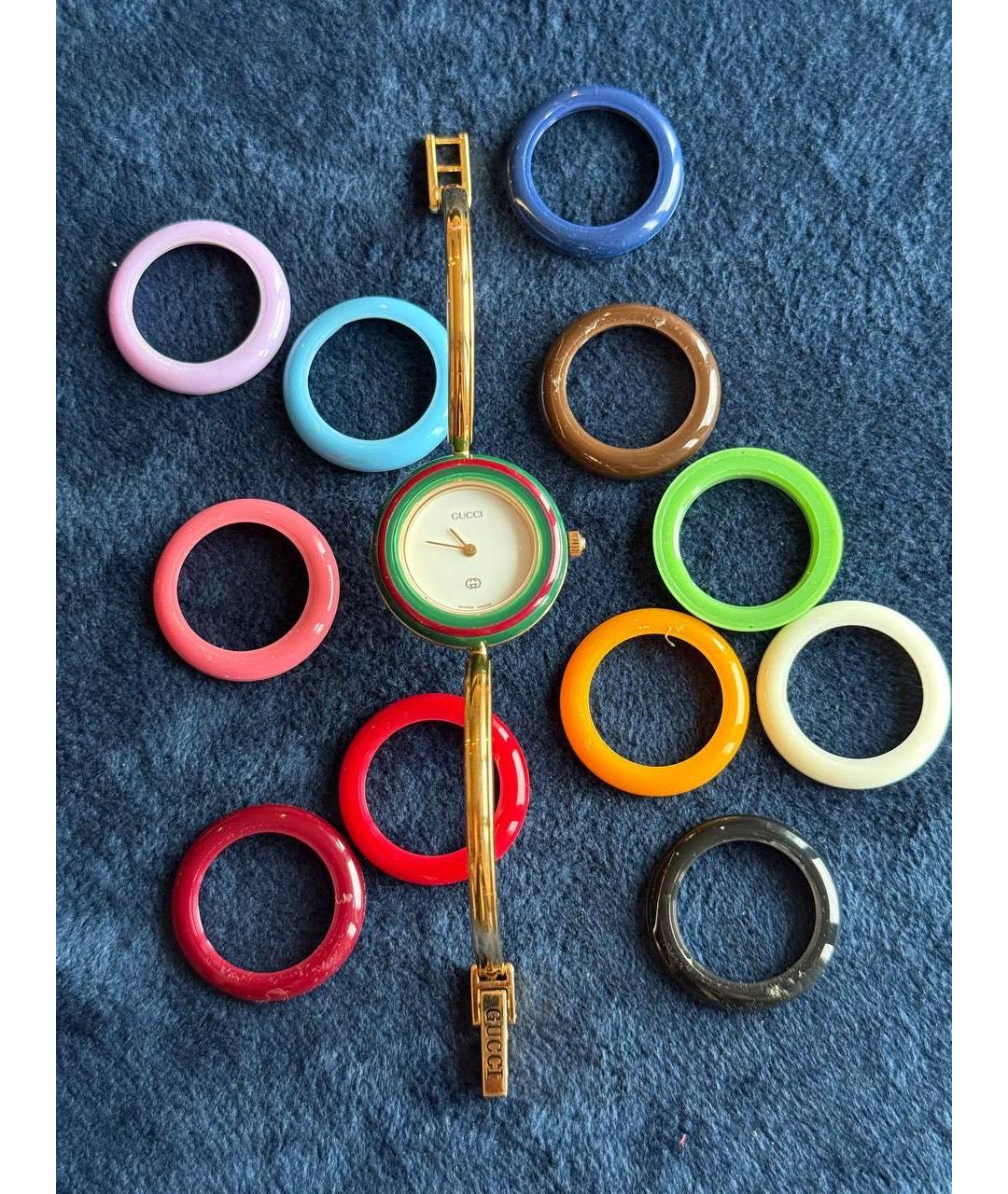 GUCCI Золотые часы, фото 5