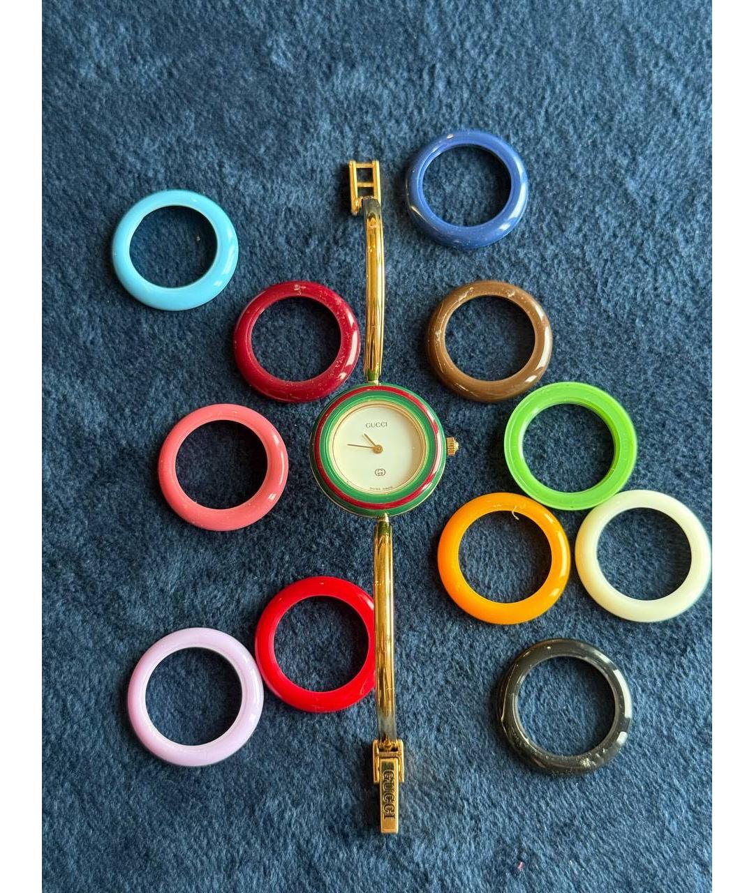 GUCCI Золотые часы, фото 6