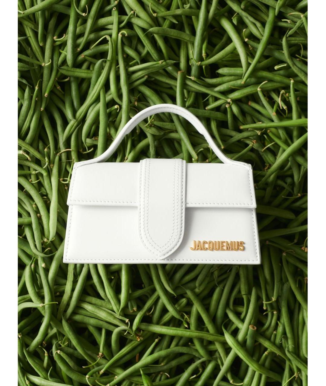 JACQUEMUS Белая кожаная сумка через плечо, фото 6