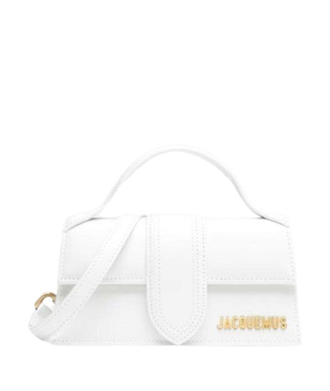 JACQUEMUS Белая кожаная сумка через плечо, фото 1