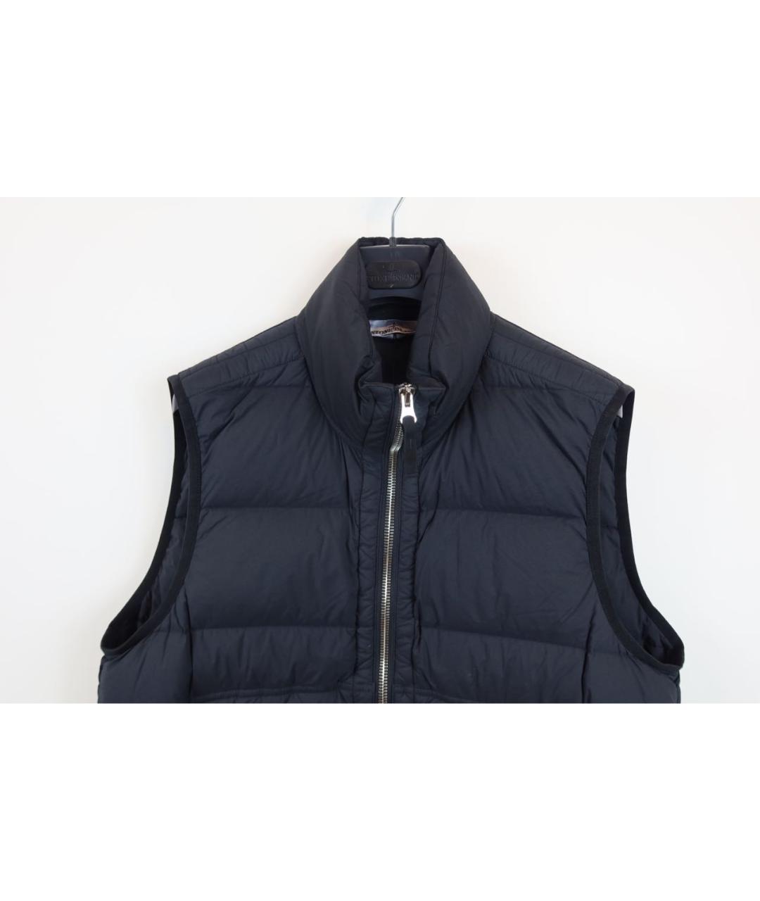 STONE ISLAND Черный полиамидовый жилет, фото 3