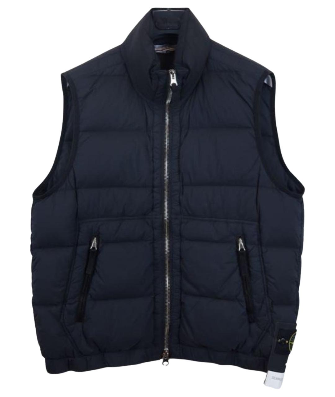 STONE ISLAND Черный полиамидовый жилет, фото 1