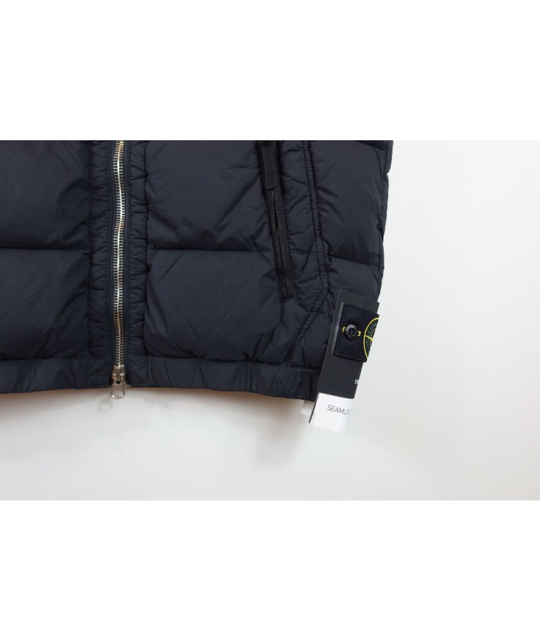 STONE ISLAND Черный полиамидовый жилет, фото 4