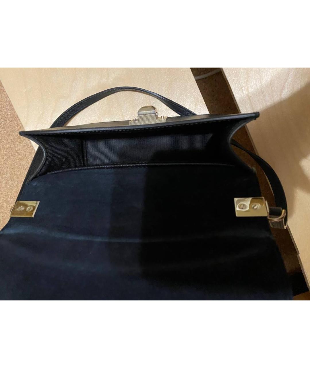 FURLA Черная кожаная сумка с короткими ручками, фото 5