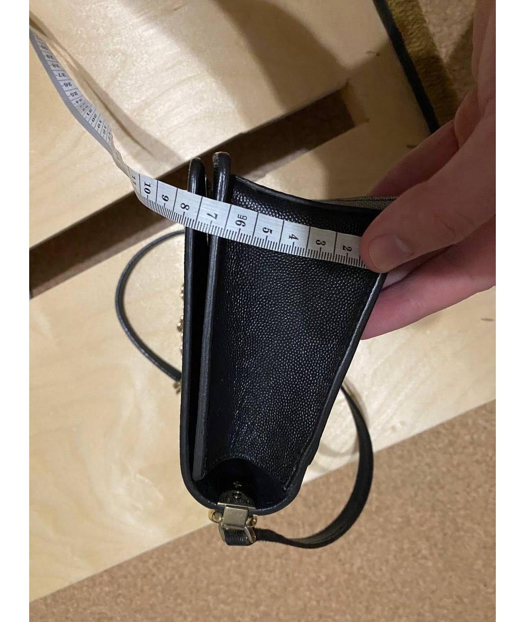 FURLA Черная кожаная сумка с короткими ручками, фото 6