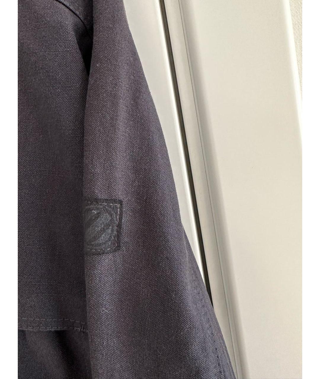 ERMENEGILDO ZEGNA XXX Темно-синяя хлопковая куртка, фото 3