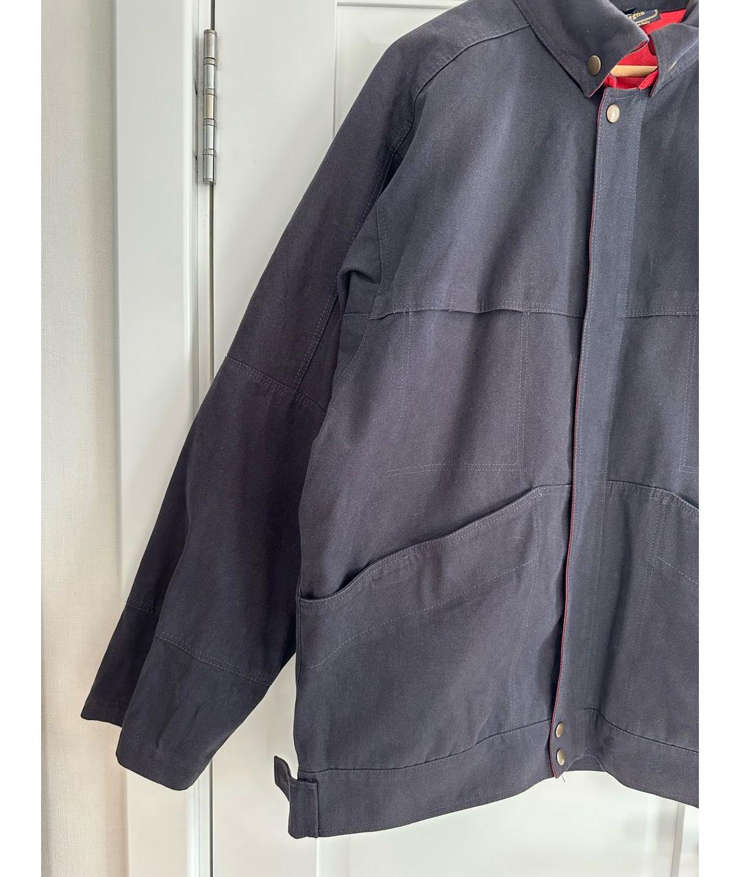 ERMENEGILDO ZEGNA XXX Темно-синяя хлопковая куртка, фото 2