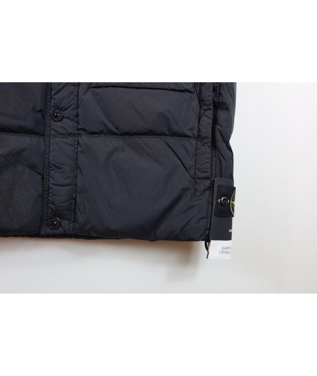 STONE ISLAND Черный полиамидовый жилет, фото 5