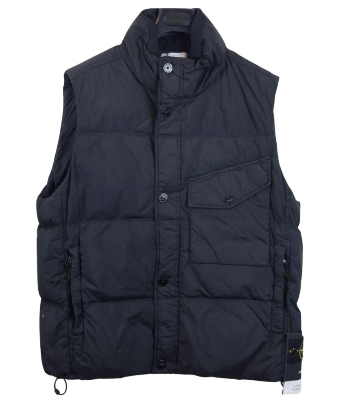 STONE ISLAND Черный полиамидовый жилет, фото 1