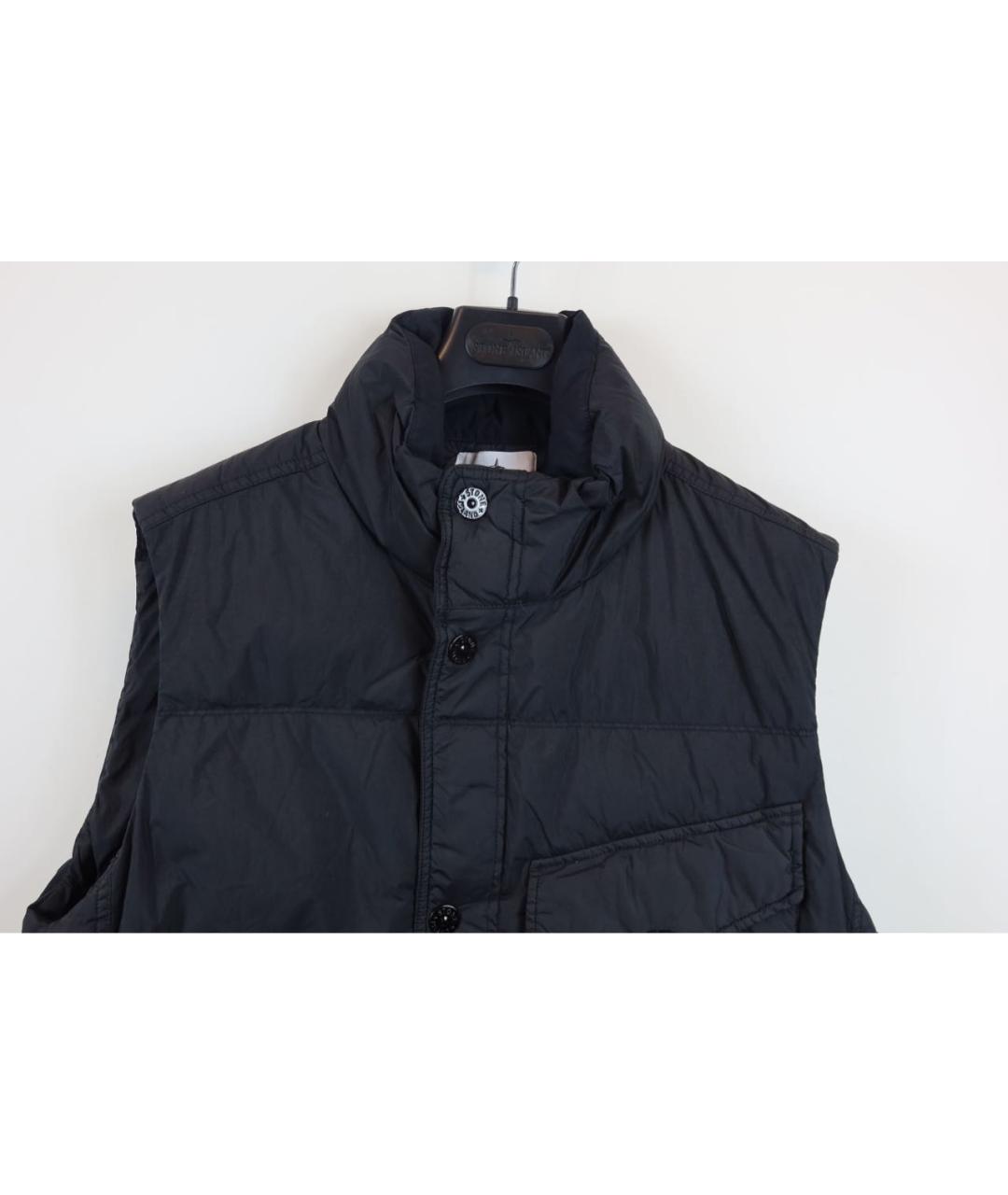 STONE ISLAND Черный полиамидовый жилет, фото 3