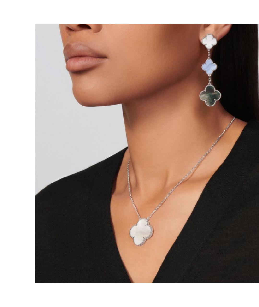 VAN CLEEF & ARPELS Серебряные серьги из белого золота, фото 4