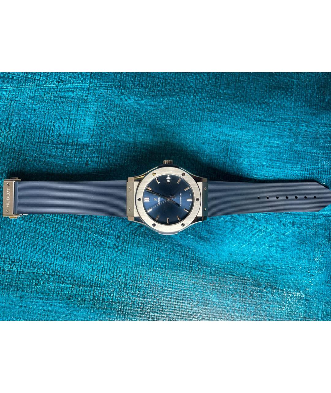 HUBLOT Синие титановые часы, фото 6