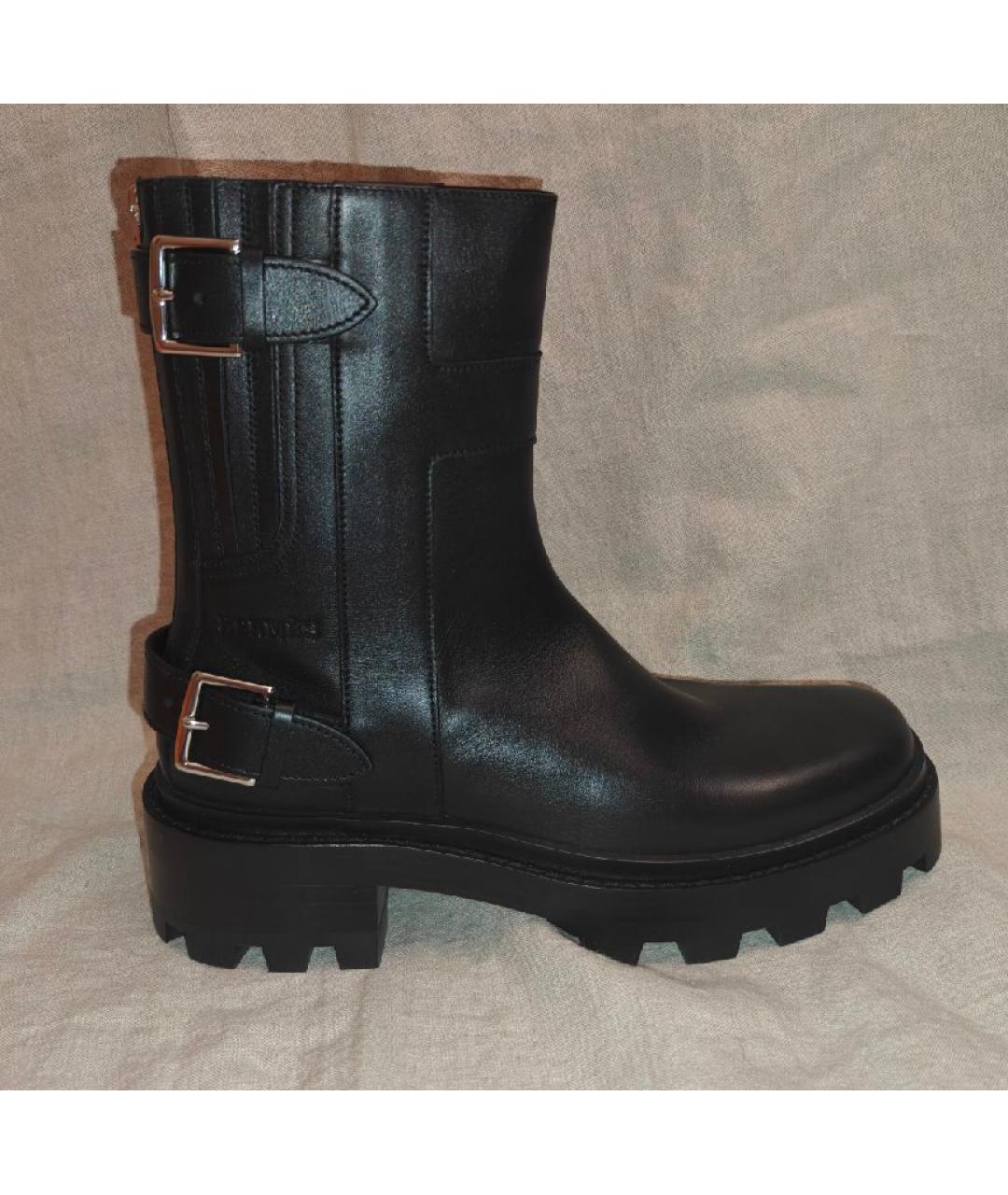 HERMES Черные кожаные ботинки, фото 9