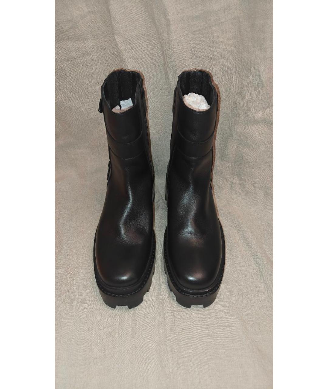 HERMES Черные кожаные ботинки, фото 2