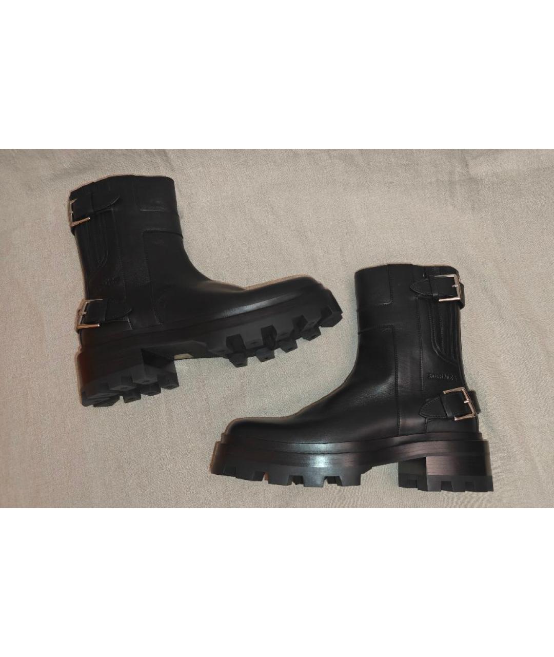 HERMES Черные кожаные ботинки, фото 6