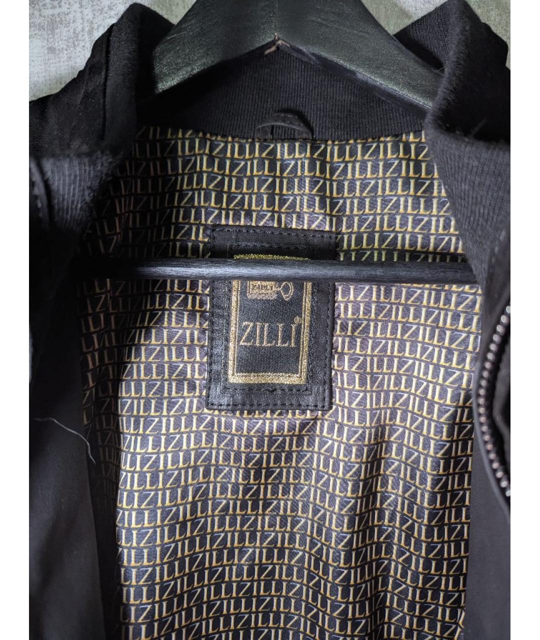 ZILLI Черная кожаная куртка, фото 8