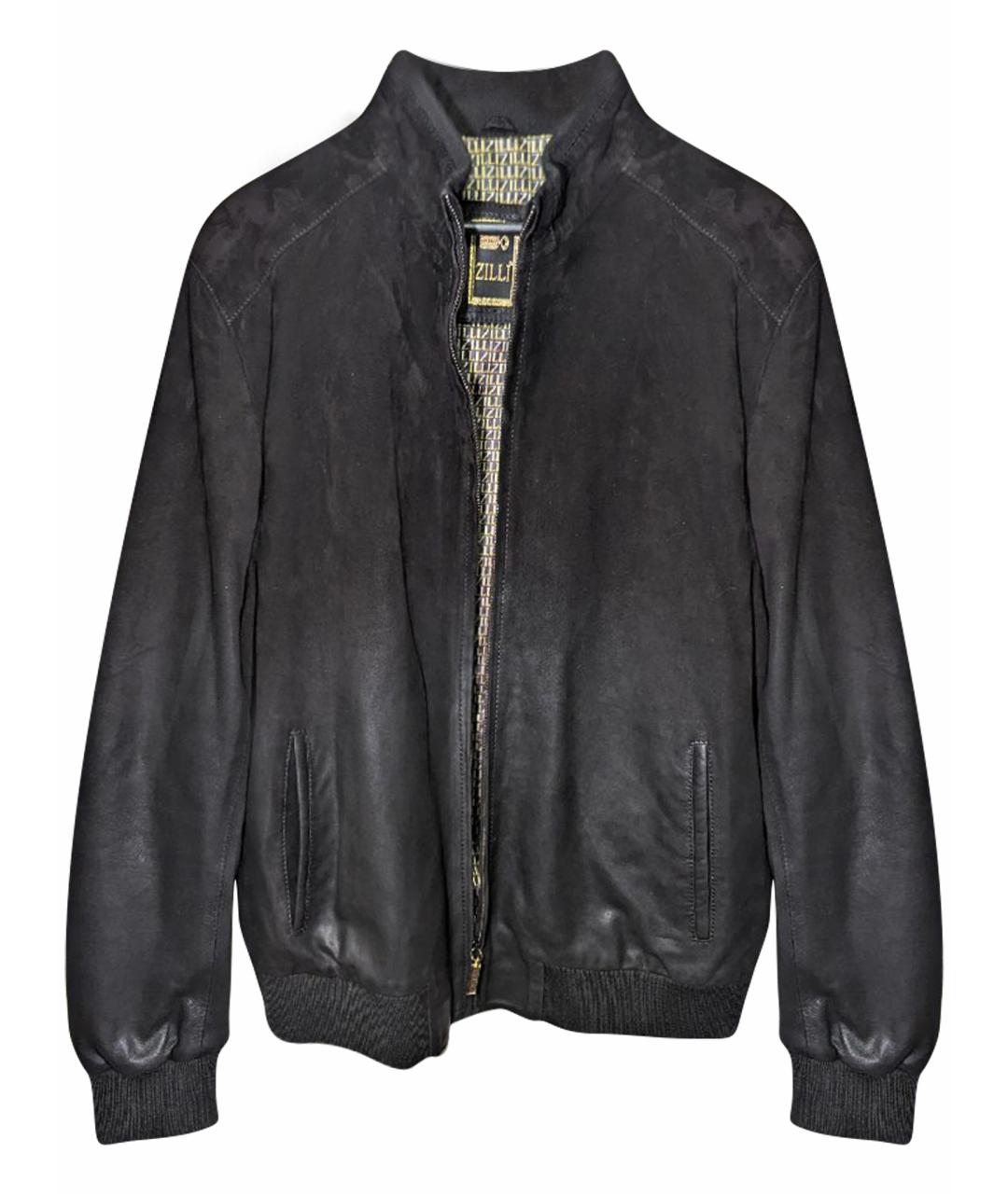 ZILLI Черная кожаная куртка, фото 1