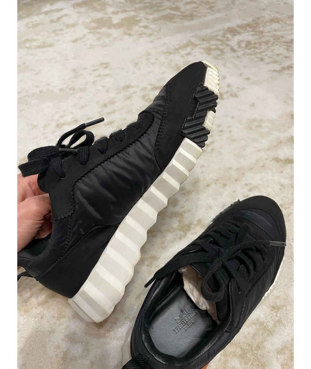 HERMES Черные кроссовки, фото 6