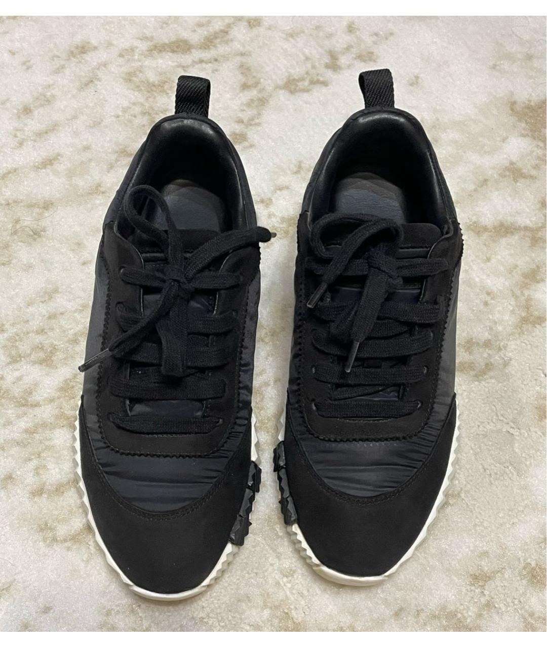 HERMES Черные кроссовки, фото 4