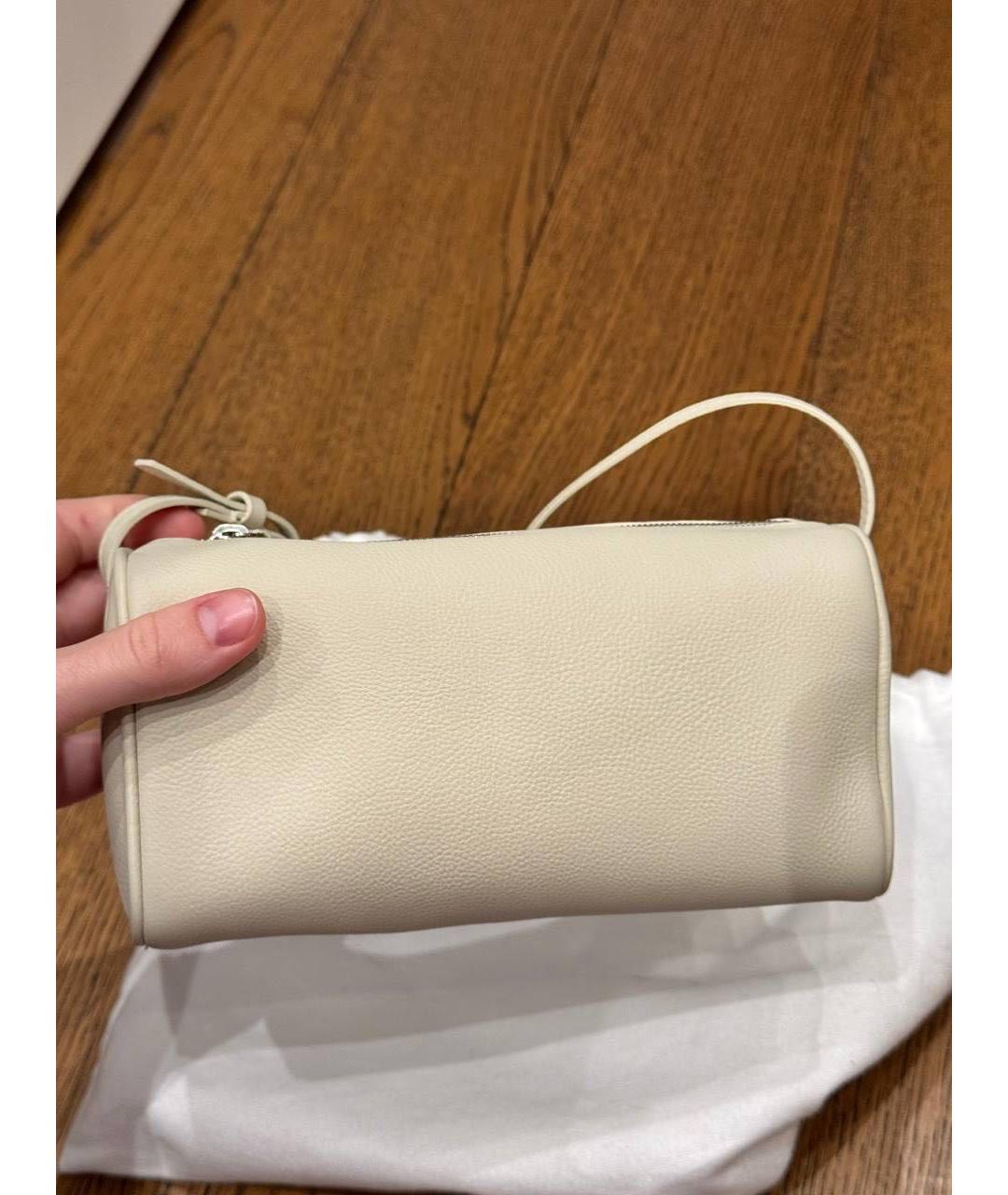 THE ROW Бежевая кожаная сумка с короткими ручками, фото 2