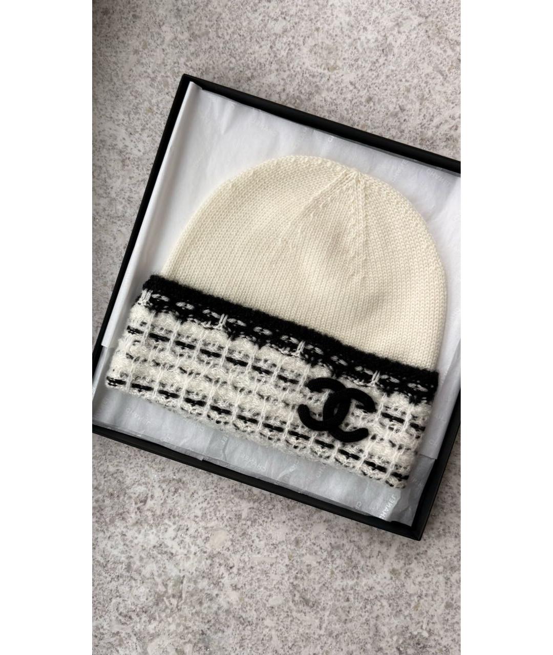 CHANEL Белая шапка, фото 3