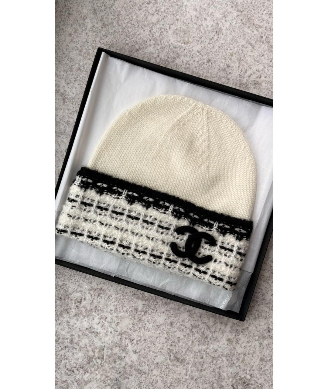 CHANEL Белая шапка, фото 2