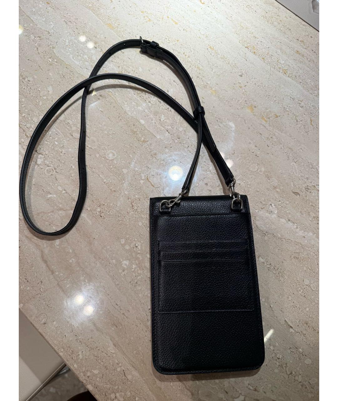 BALENCIAGA Черная кожаная поясная сумка, фото 3