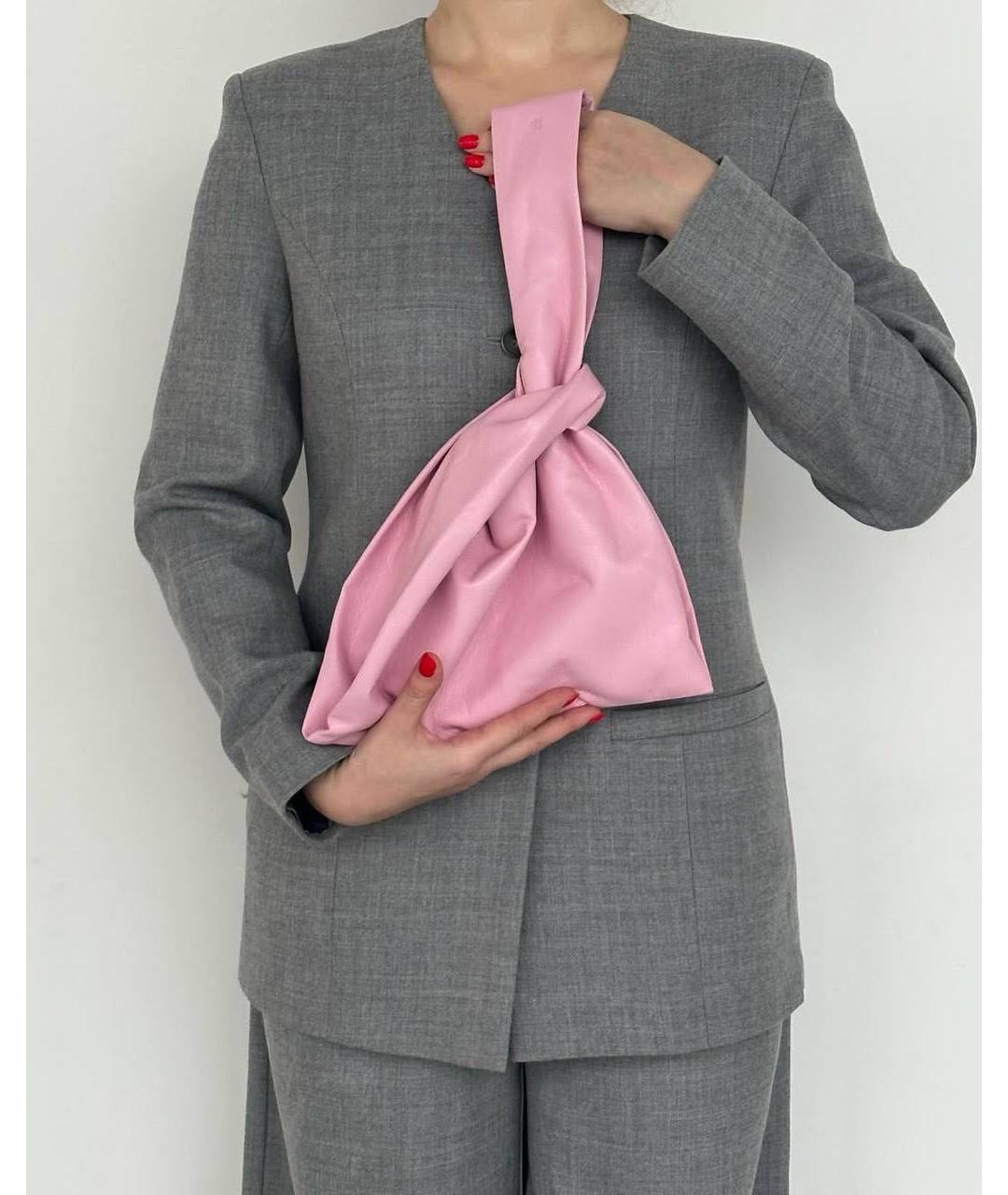 NANUSHKA Розовая сумка с короткими ручками из искусственной кожи, фото 7
