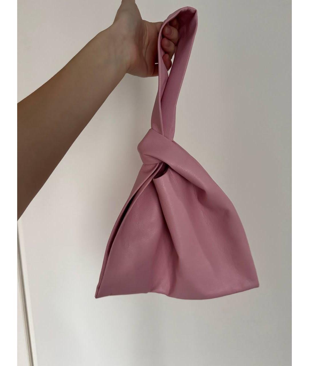NANUSHKA Розовая сумка с короткими ручками из искусственной кожи, фото 2
