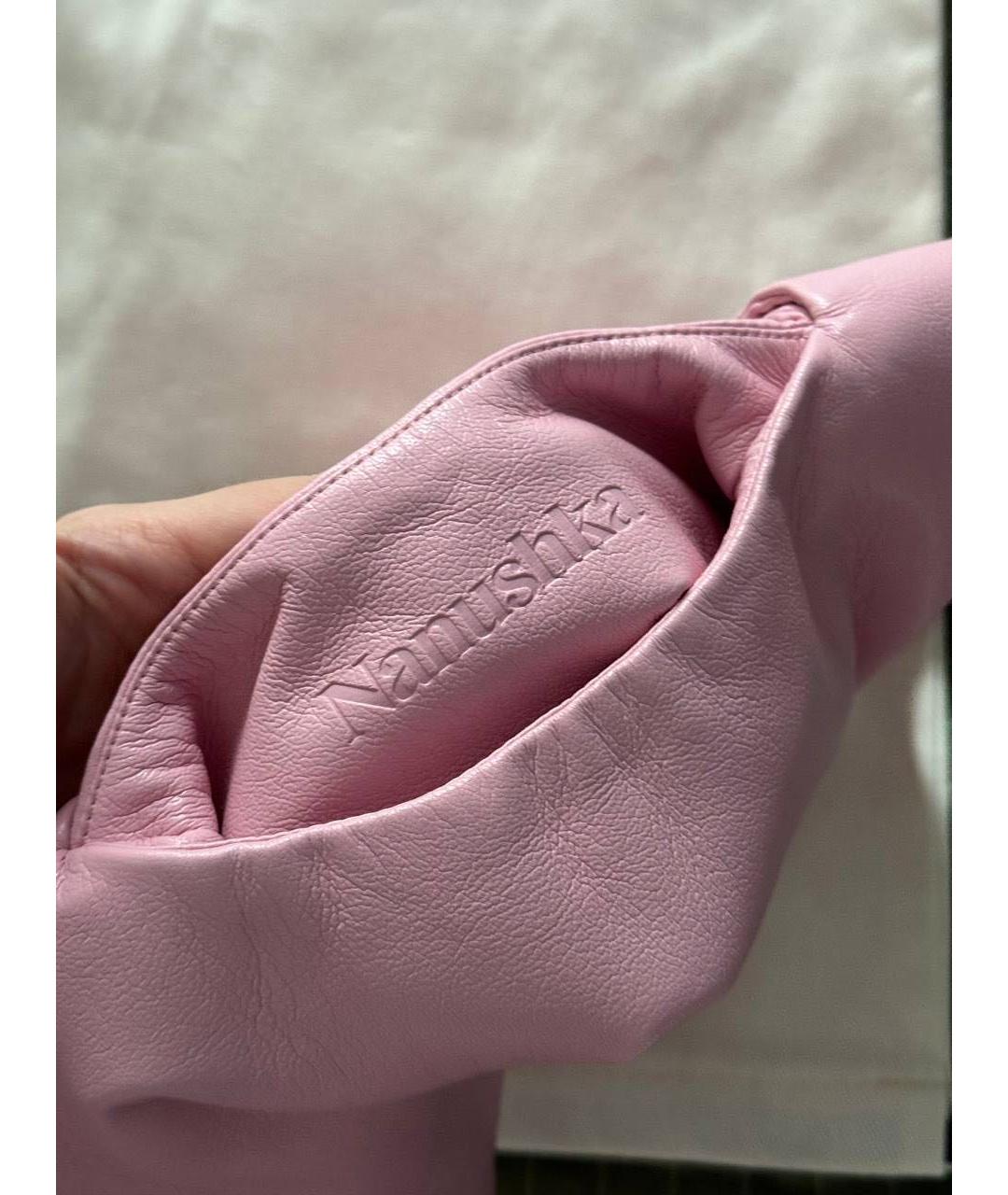 NANUSHKA Розовая сумка с короткими ручками из искусственной кожи, фото 5