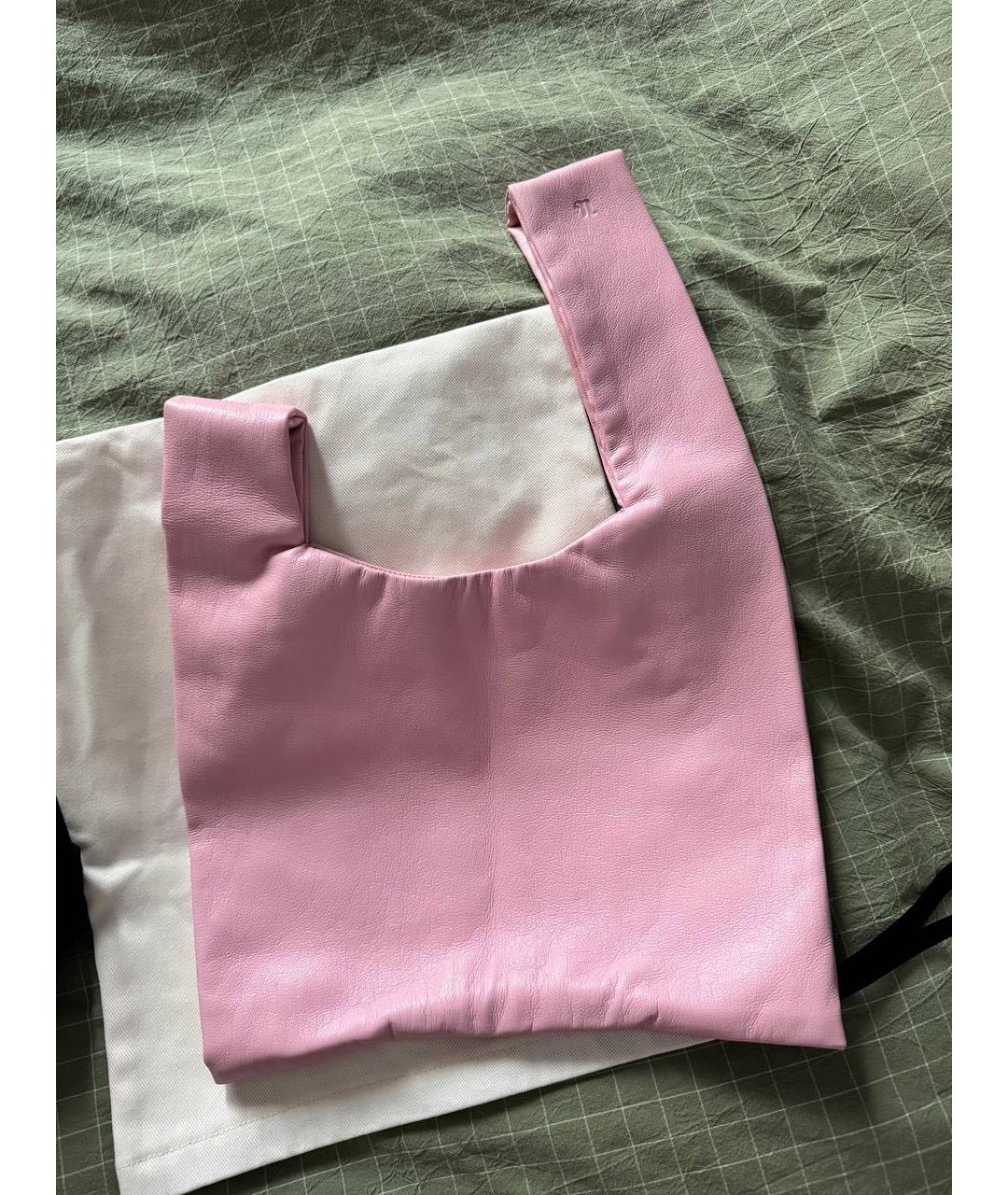 NANUSHKA Розовая сумка с короткими ручками из искусственной кожи, фото 3