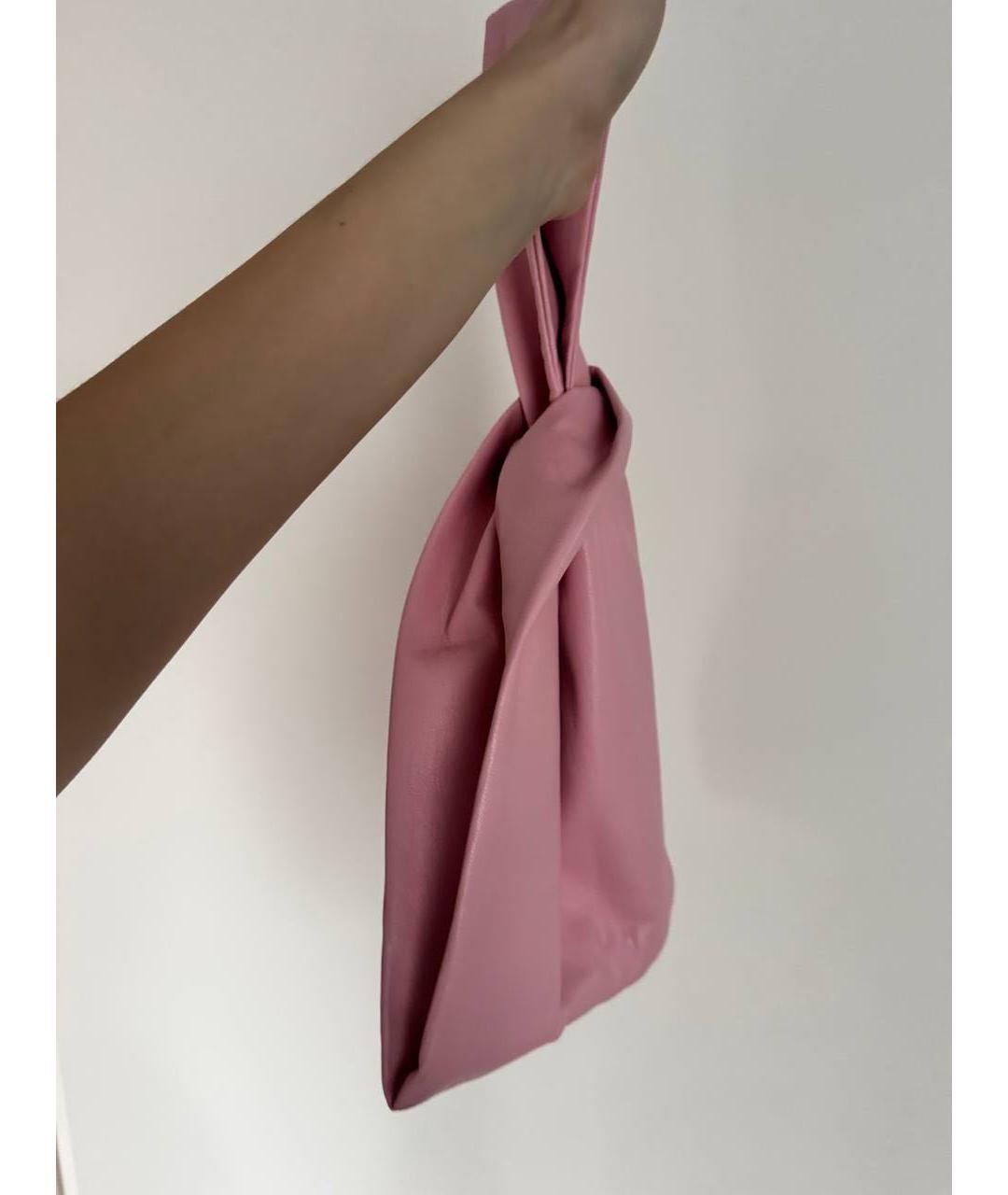 NANUSHKA Розовая сумка с короткими ручками из искусственной кожи, фото 4