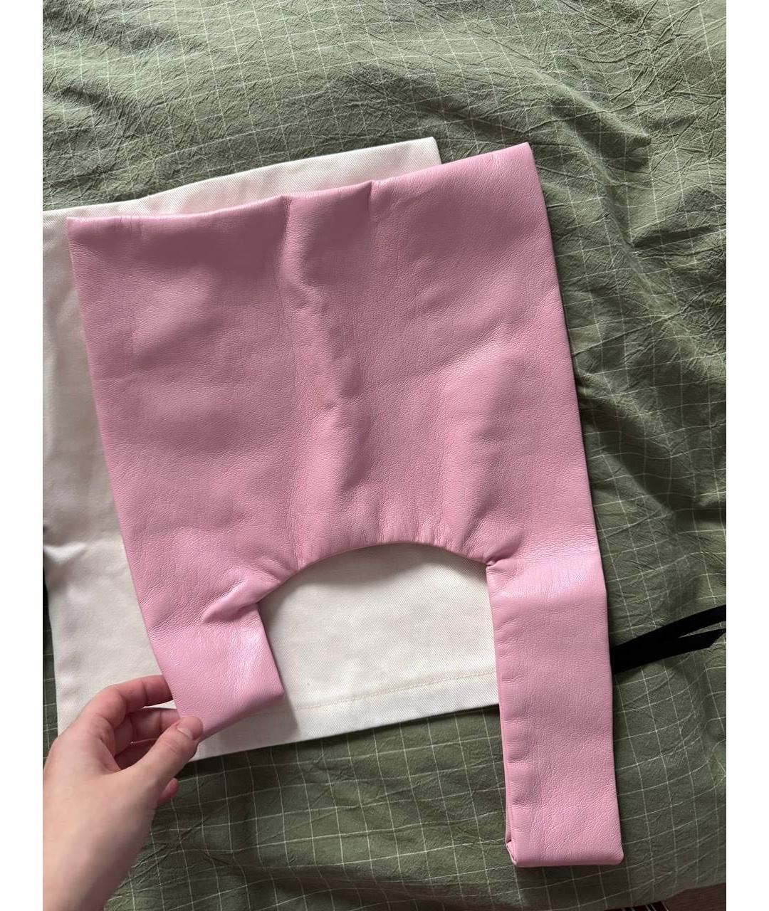 NANUSHKA Розовая сумка с короткими ручками из искусственной кожи, фото 6