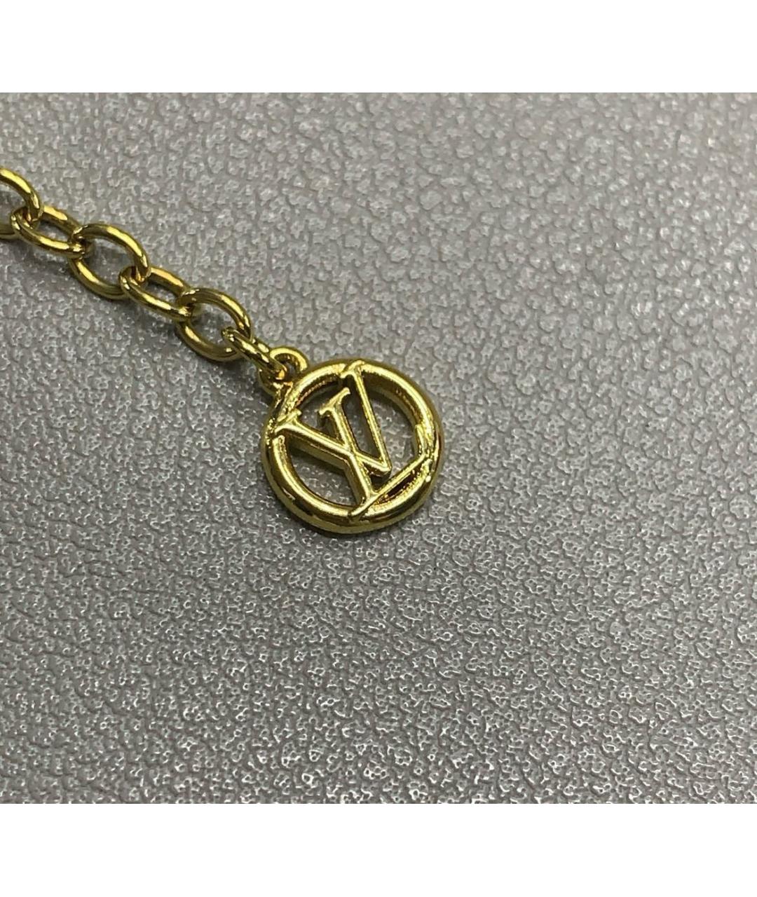 LOUIS VUITTON Коричневый кожаный браслет, фото 6