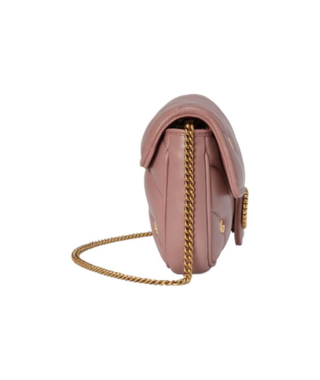 GUCCI Розовая кожаная сумка через плечо, фото 5