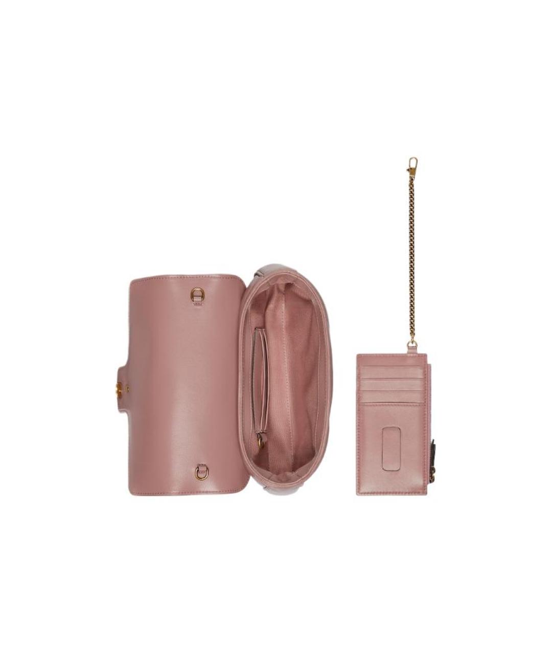 GUCCI Розовая кожаная сумка через плечо, фото 7