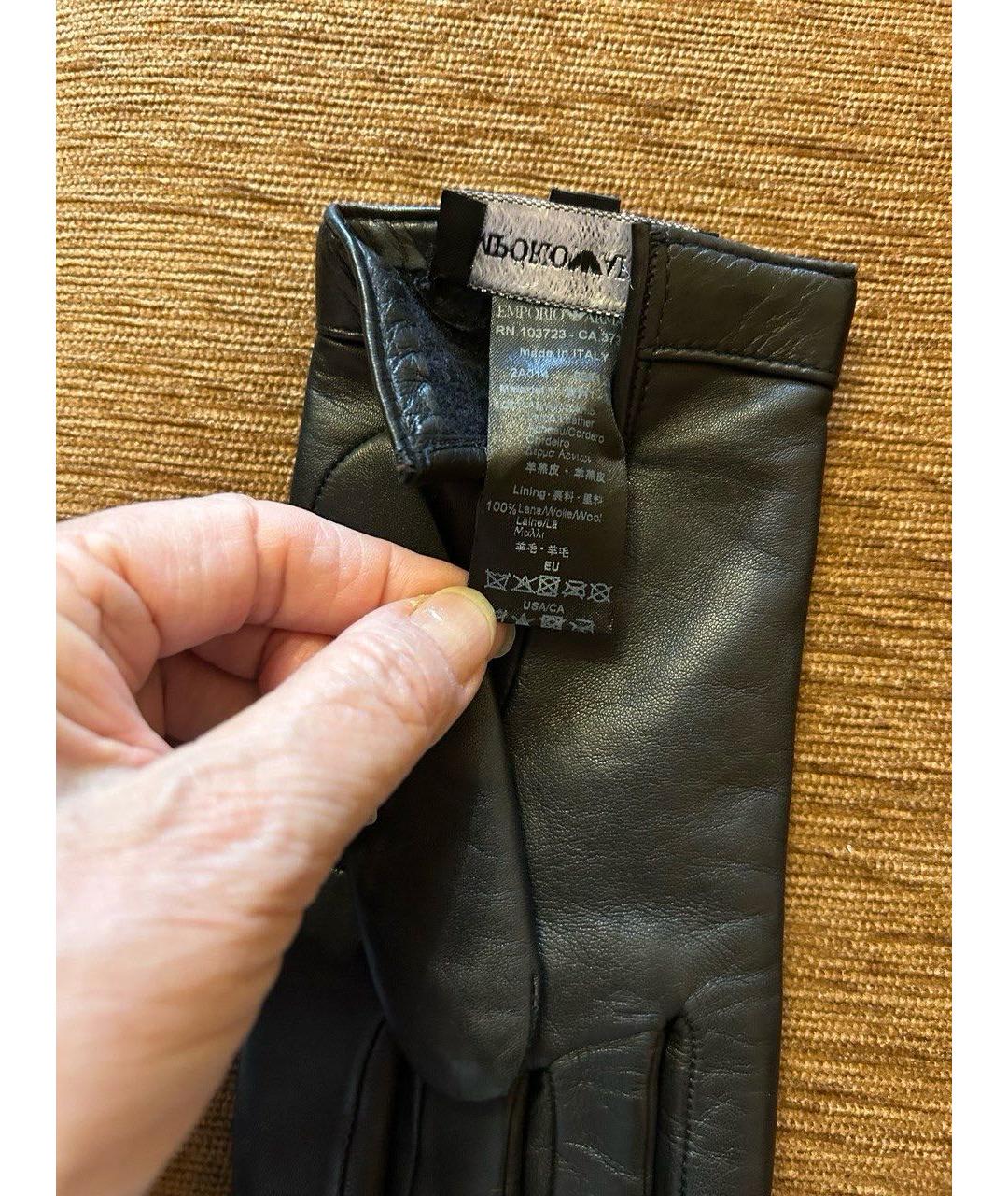 EMPORIO ARMANI Мульти кожаные перчатки, фото 5