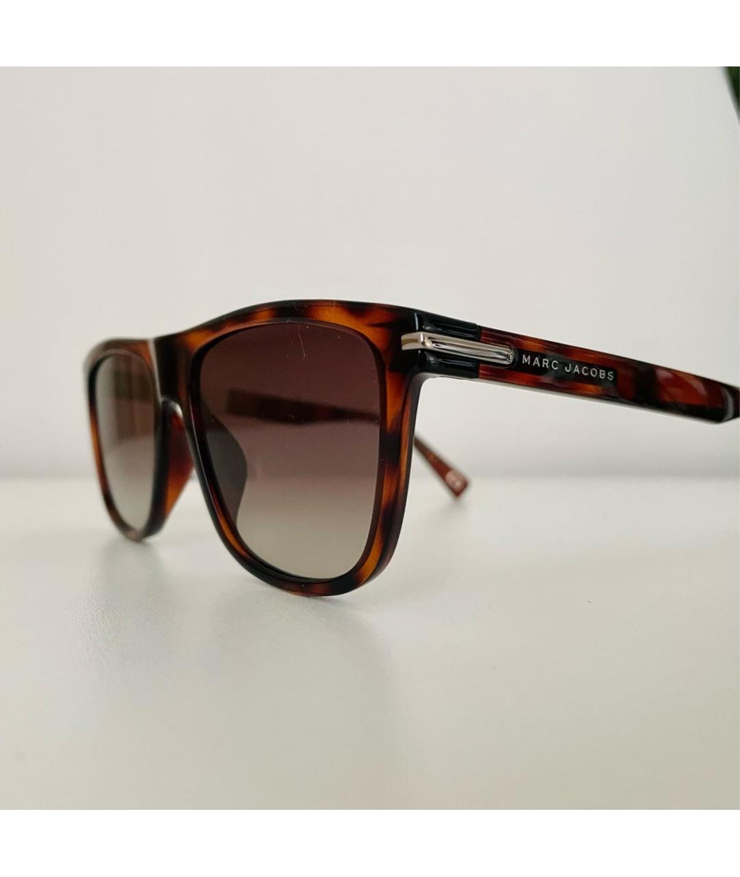MARC JACOBS Коричневые пластиковые солнцезащитные очки, фото 5