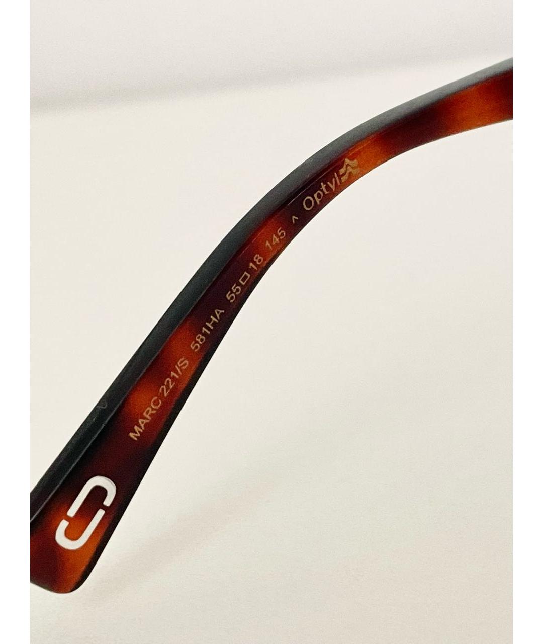 MARC JACOBS Коричневые пластиковые солнцезащитные очки, фото 8