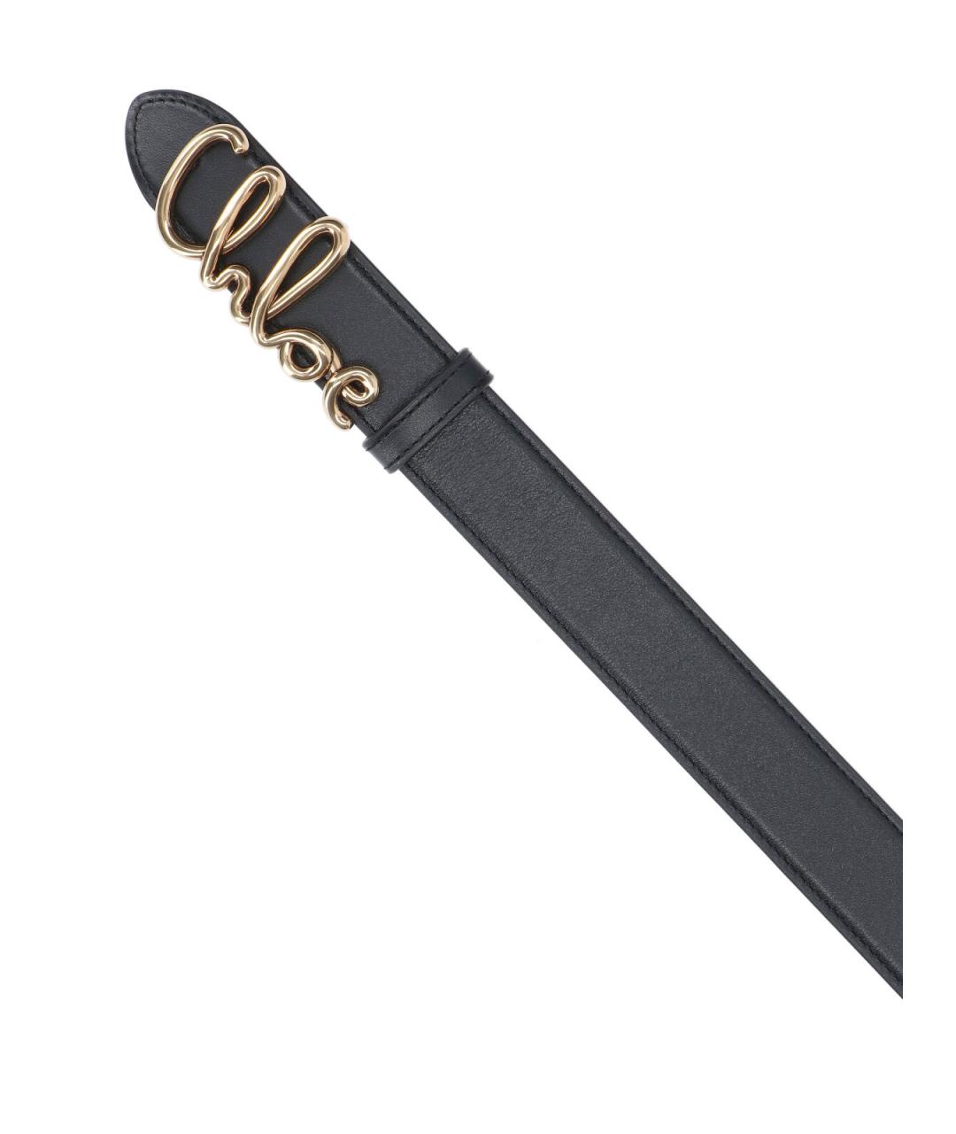 CHLOE Черный кожаный ремень, фото 3