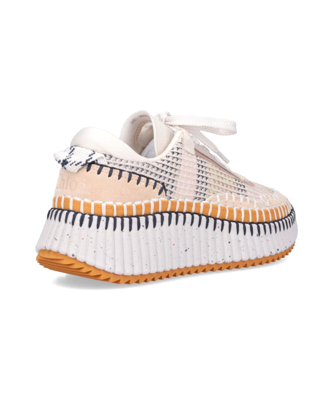 CHLOE Бежевые синтетические кроссовки, фото 4