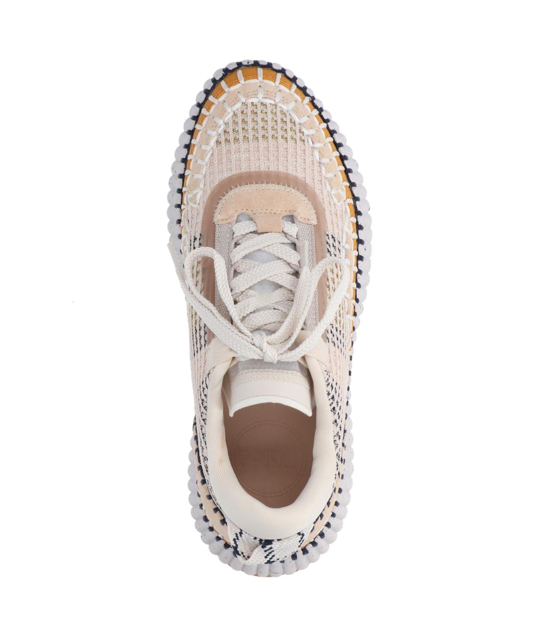 CHLOE Бежевые синтетические кроссовки, фото 5