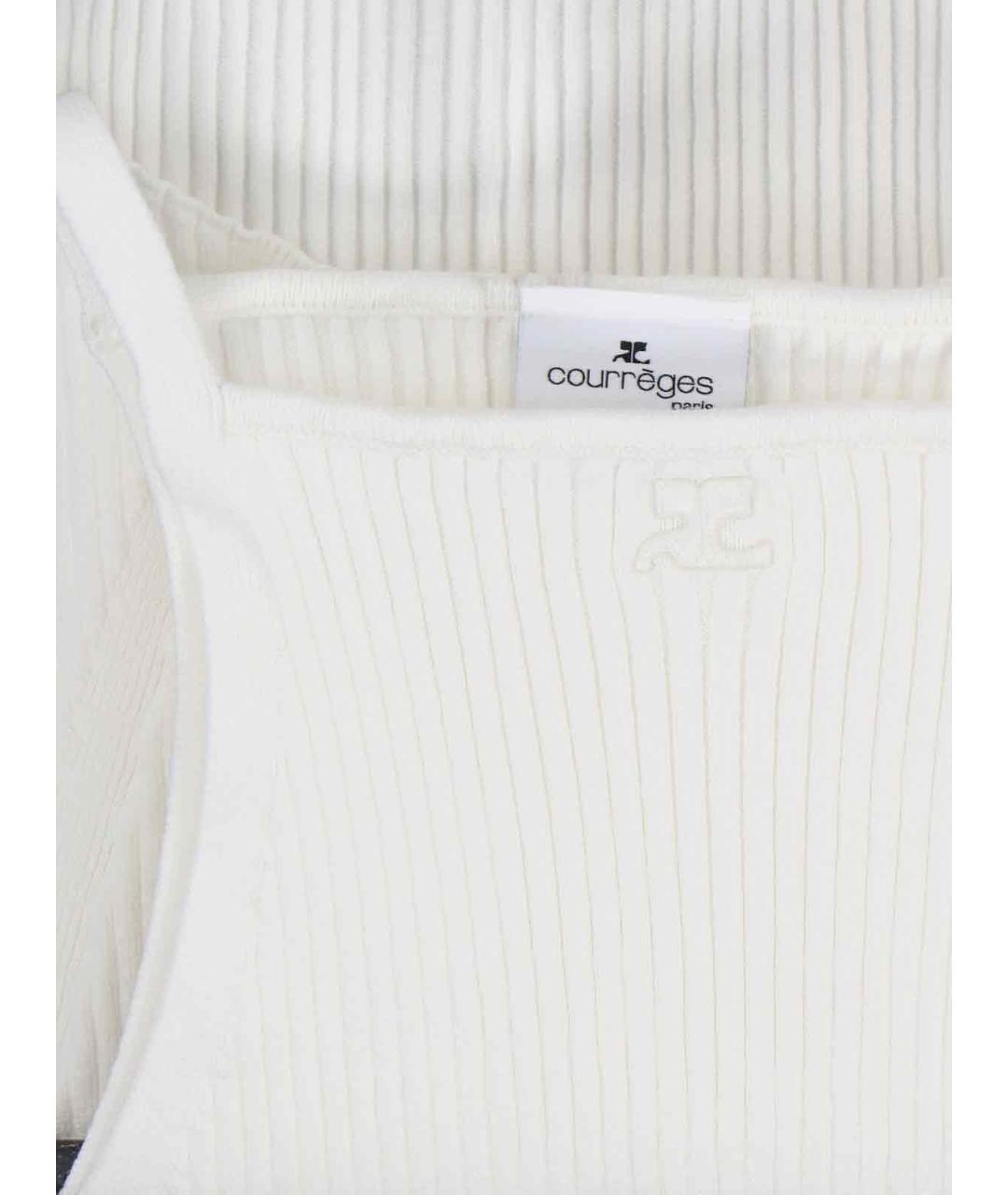 COURREGES Белая вискозная майка, фото 3
