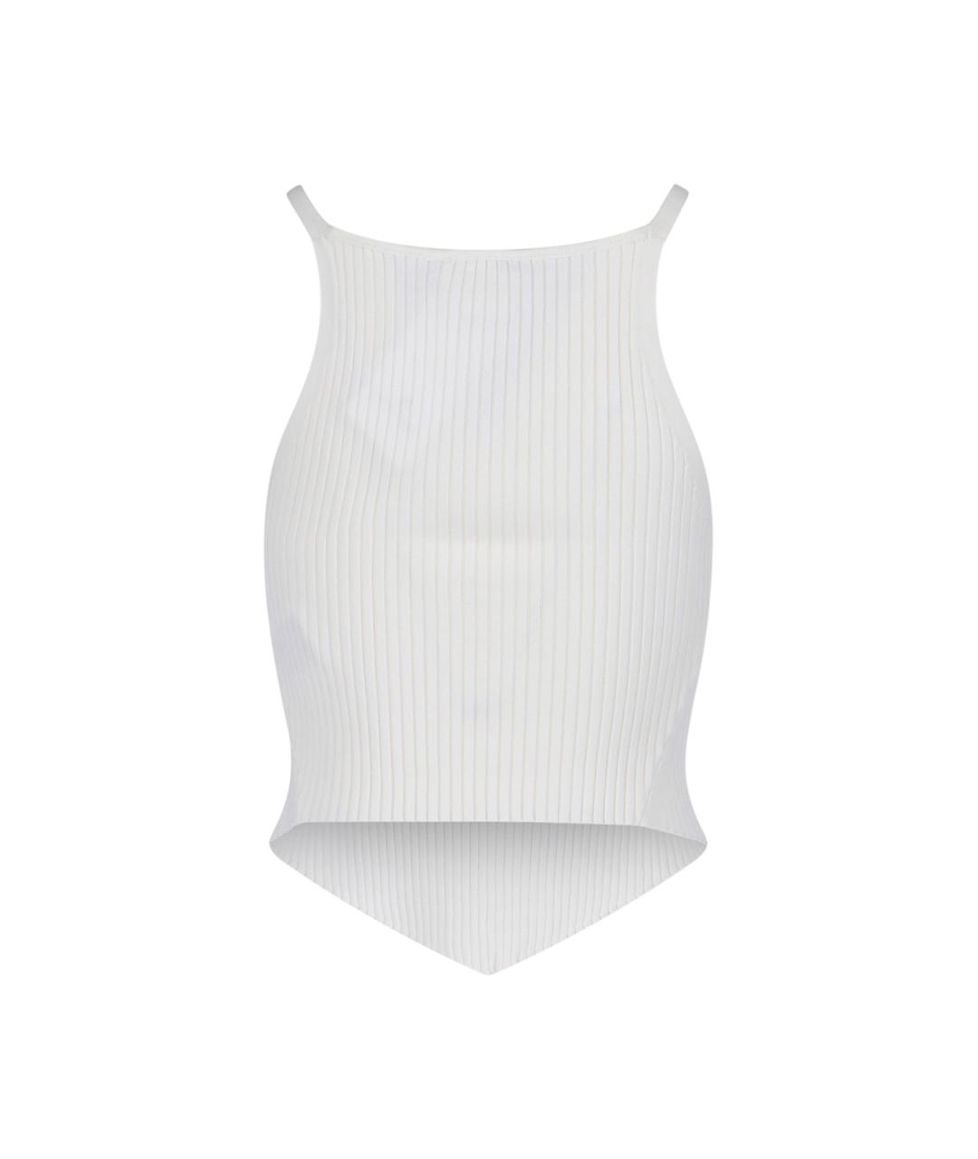 COURREGES Белая вискозная майка, фото 2